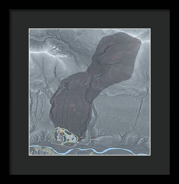 Skeetawk Ski Trail Map - Framed Print - Powderaddicts