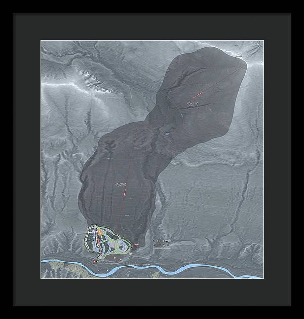 Skeetawk Ski Trail Map - Framed Print - Powderaddicts
