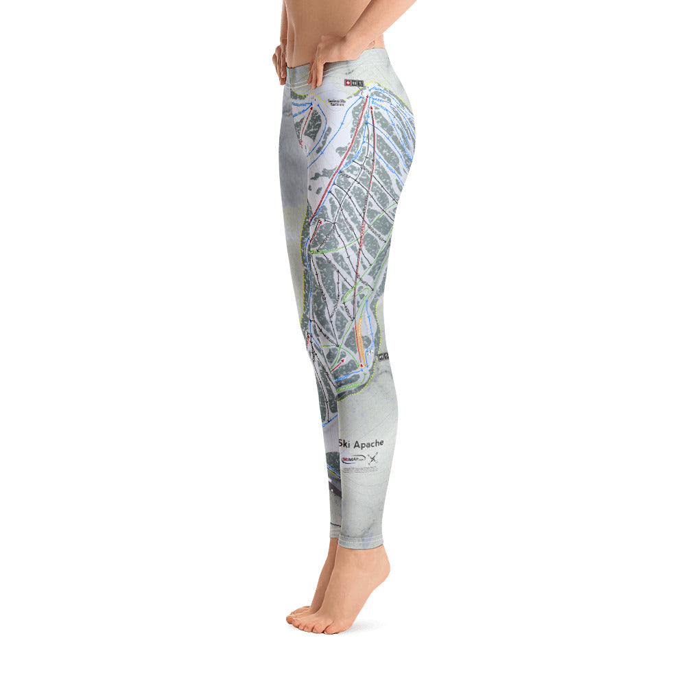 Ski Apache, New Mexico Ski Trail Map Women's Base Layer Bottom - Powderaddicts