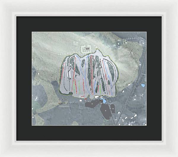 Ski Bradford Ski Trail Map - Framed Print - Powderaddicts
