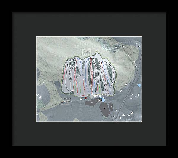 Ski Bradford Ski Trail Map - Framed Print - Powderaddicts