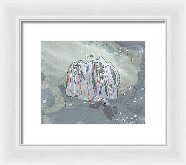 Ski Bradford Ski Trail Map - Framed Print - Powderaddicts