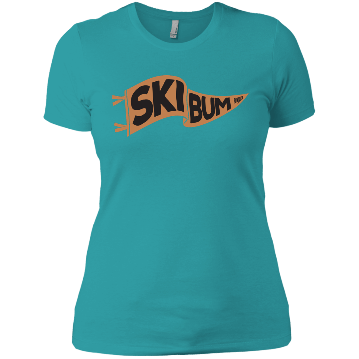 Ski Bum Ladies Tees and V-Neck - Powderaddicts