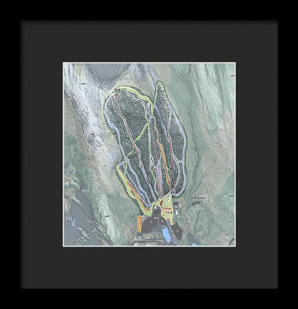 Ski Butternut Ski Trail Map - Framed Print - Powderaddicts