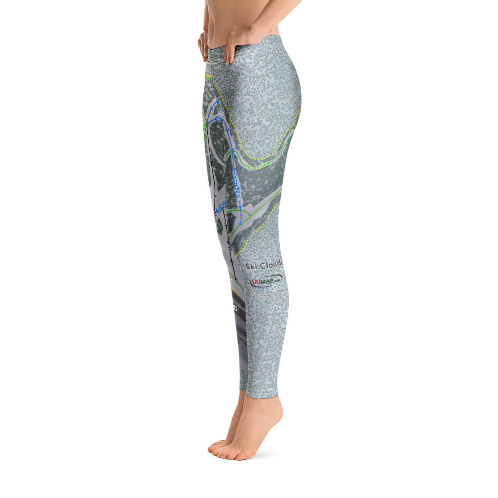 Ski Cloudcroft, New Mexico Ski Trail Map Women's Base Layer Bottom - Powderaddicts