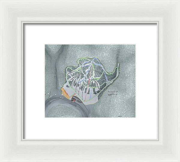 Ski Cloudcroft Ski Trail Map - Framed Print - Powderaddicts