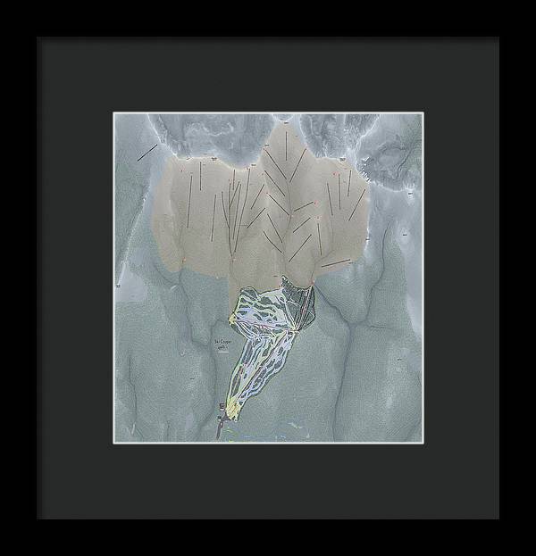 Ski Cooper Ski Trail Map - Framed Print - Powderaddicts