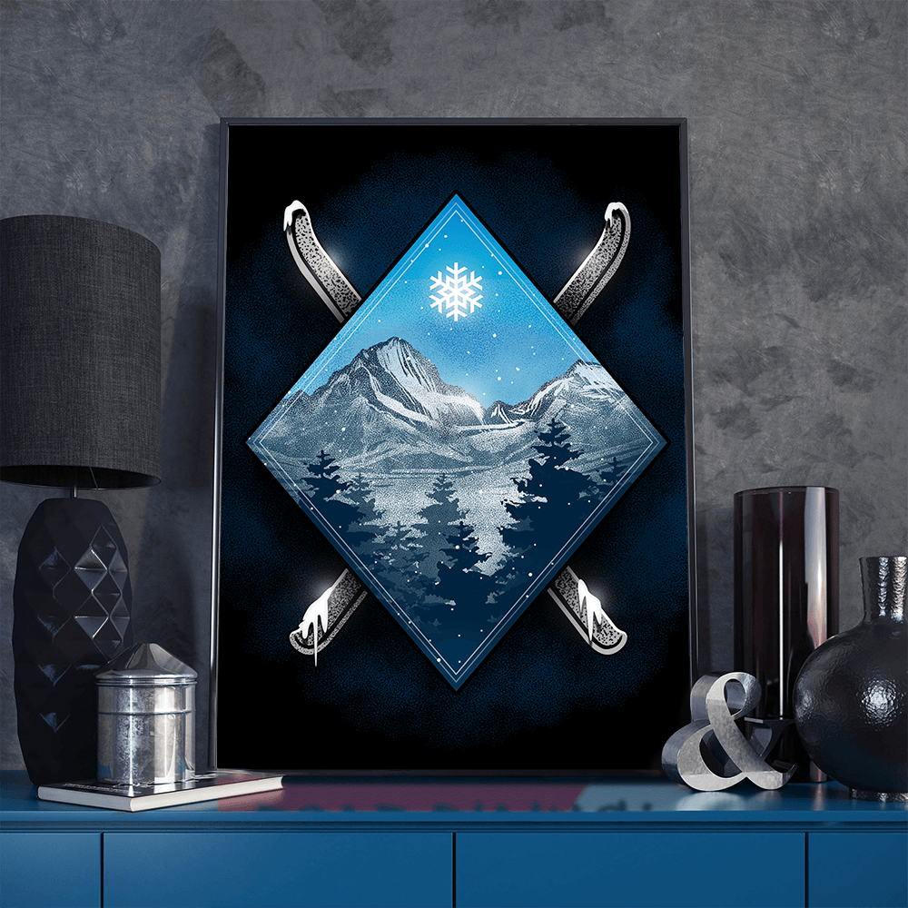 Ski Diamond Poster - Powderaddicts