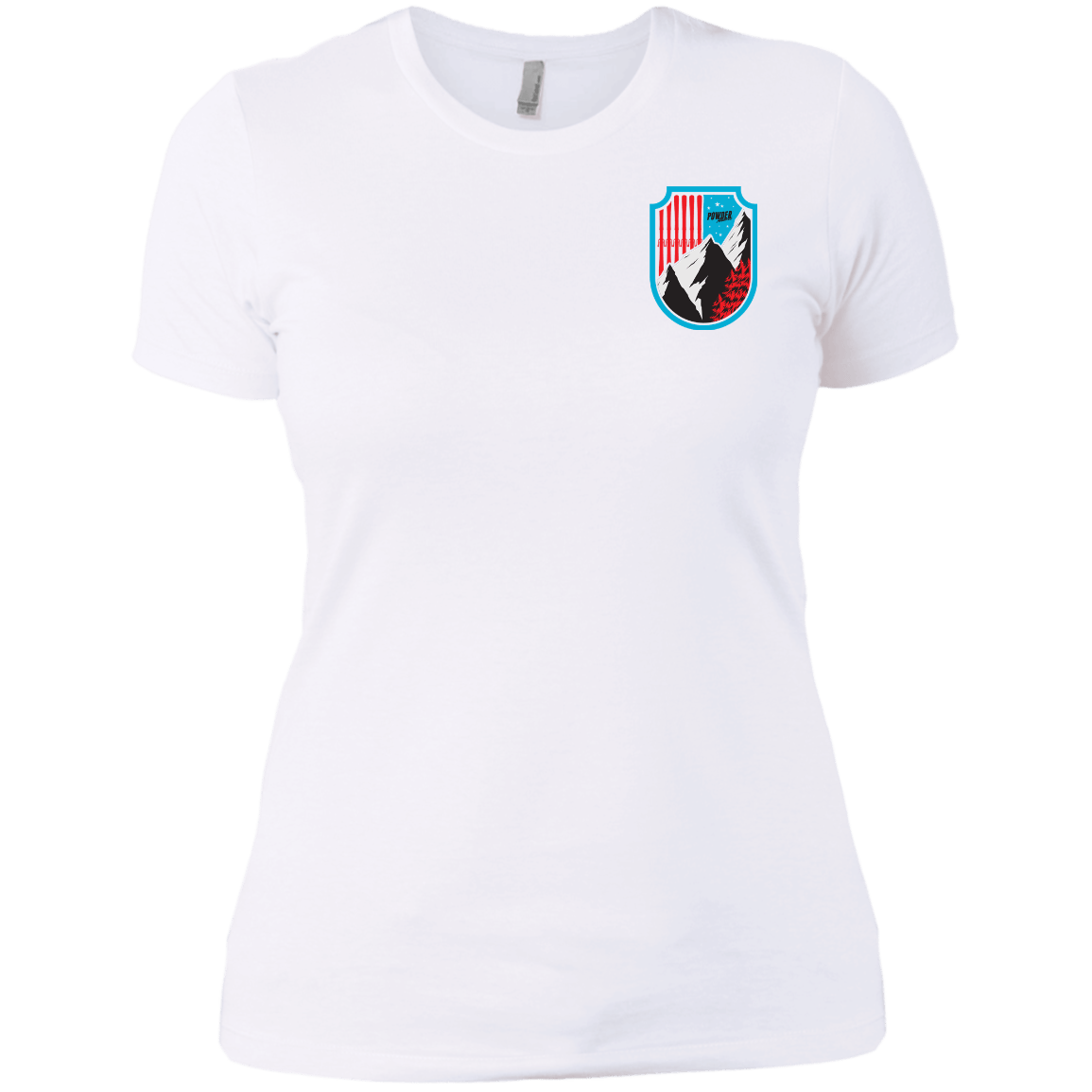 Ski Flag Ladies Tees and V-Neck - Powderaddicts