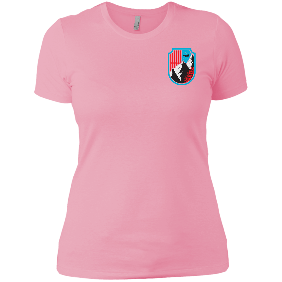 Ski Flag Ladies Tees and V-Neck - Powderaddicts