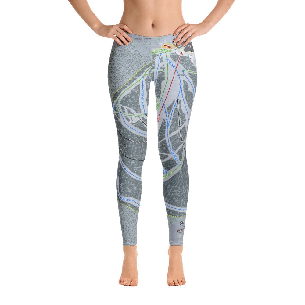 Ski Land, Alaska Ski Trail Map Women's Base Layer Bottom - Powderaddicts