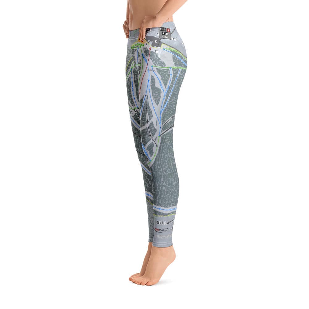 Ski Land, Alaska Ski Trail Map Women's Base Layer Bottom - Powderaddicts