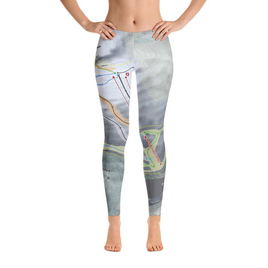 Ski Sundown, Connecticut Ski Trail Map Women's Base Layer Bottom - Powderaddicts