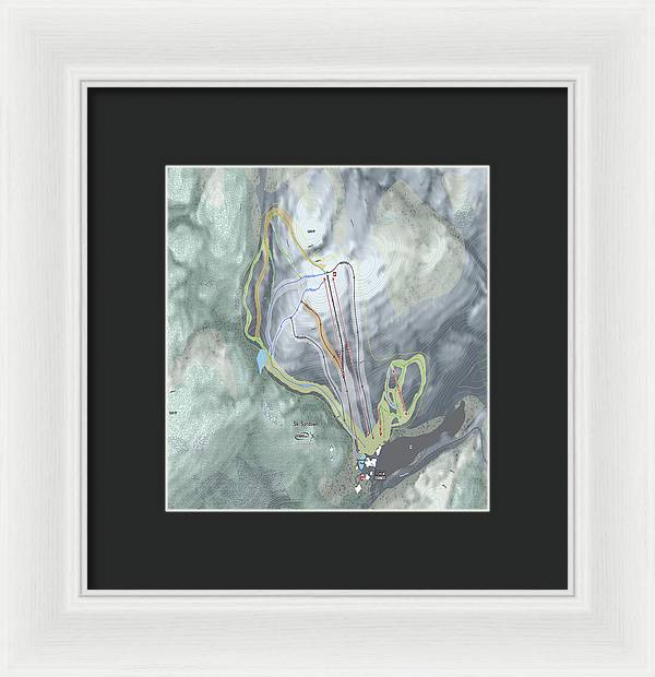 Ski Sundown Ski Trail Map - Framed Print - Powderaddicts