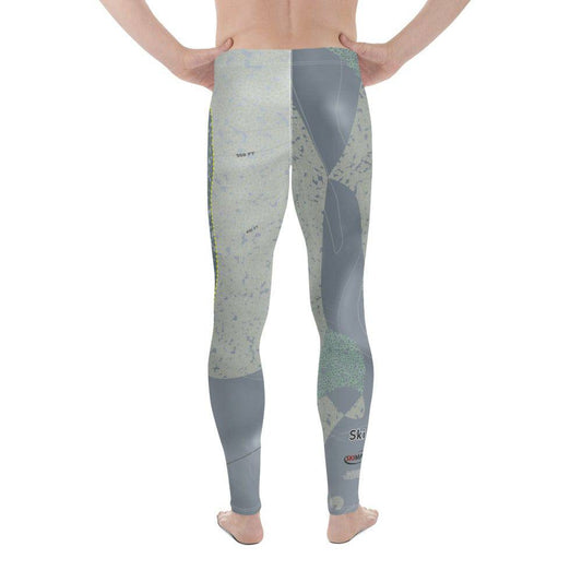 Ski Ward, Massachusetts Ski Trail Map Men's Base Layer Bottom - Powderaddicts