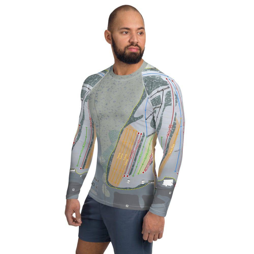 Ski Ward ,Massachusetts Ski Trail Map Men's Base Layer Top - Powderaddicts