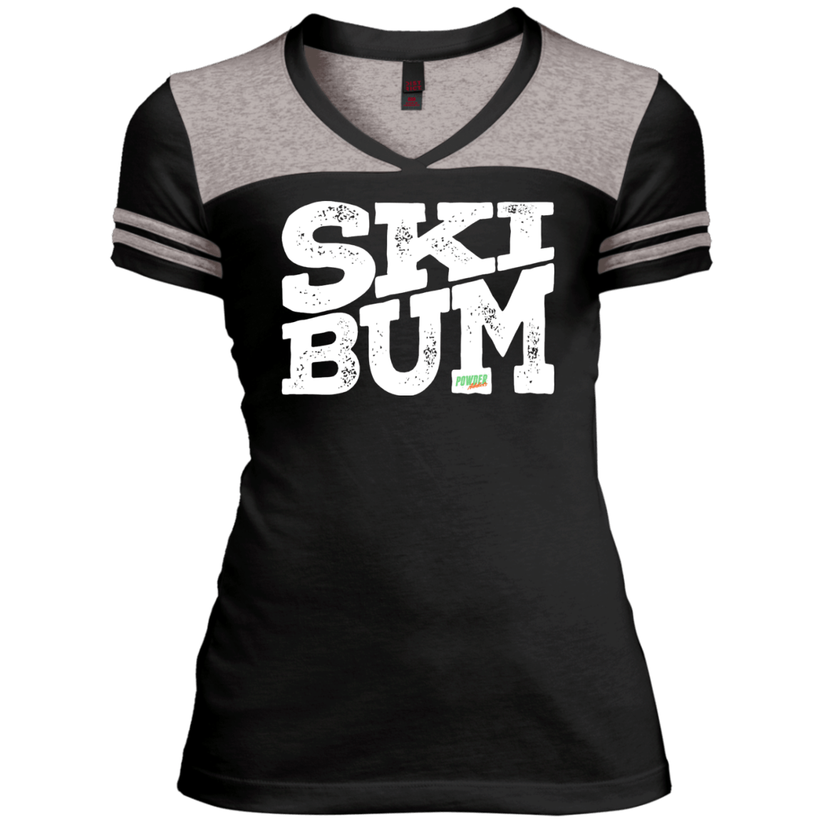 SkiBum Ladies Tees and V-Neck - Powderaddicts