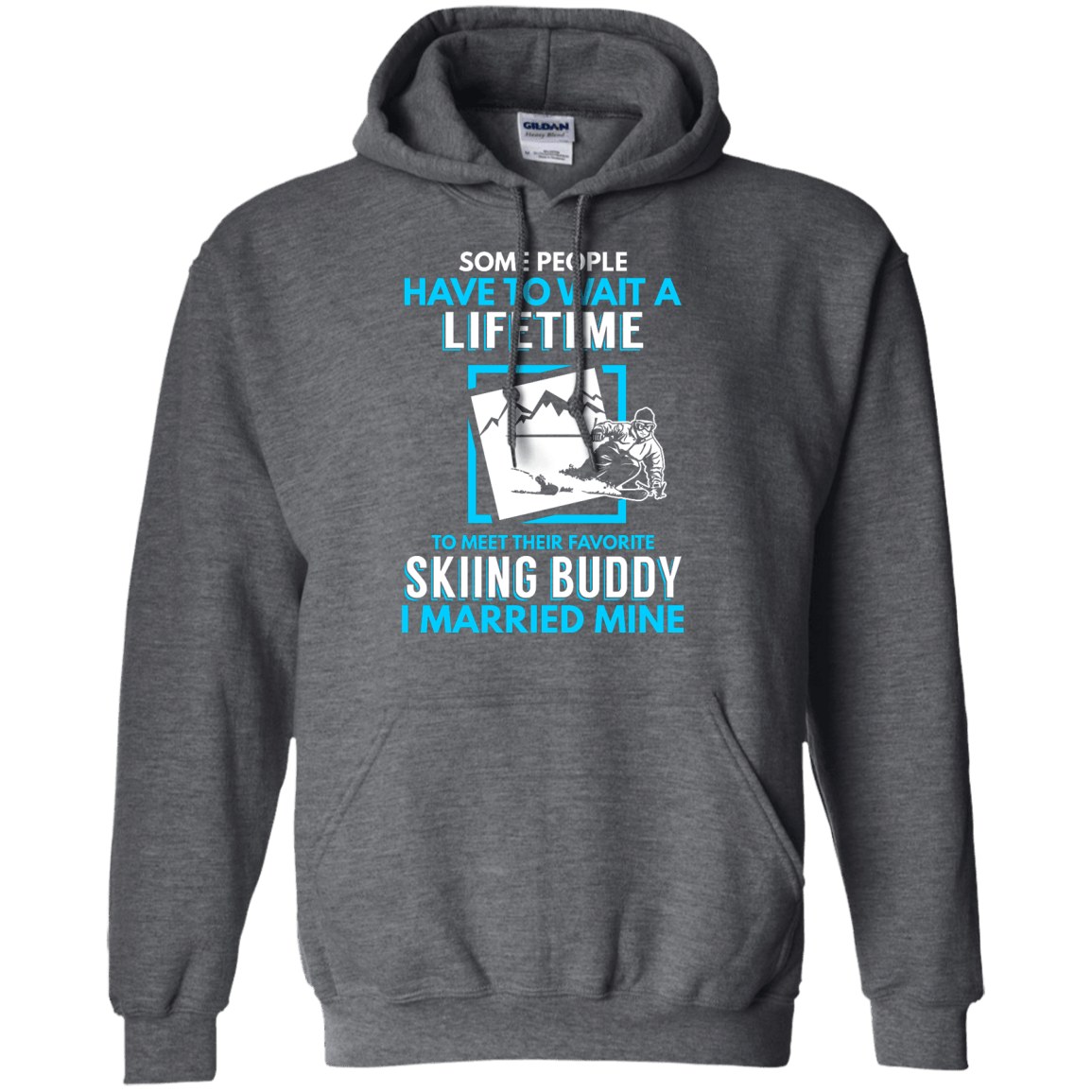 Skiing Dad Buddy - I Married Mine Hoodies - Powderaddicts
