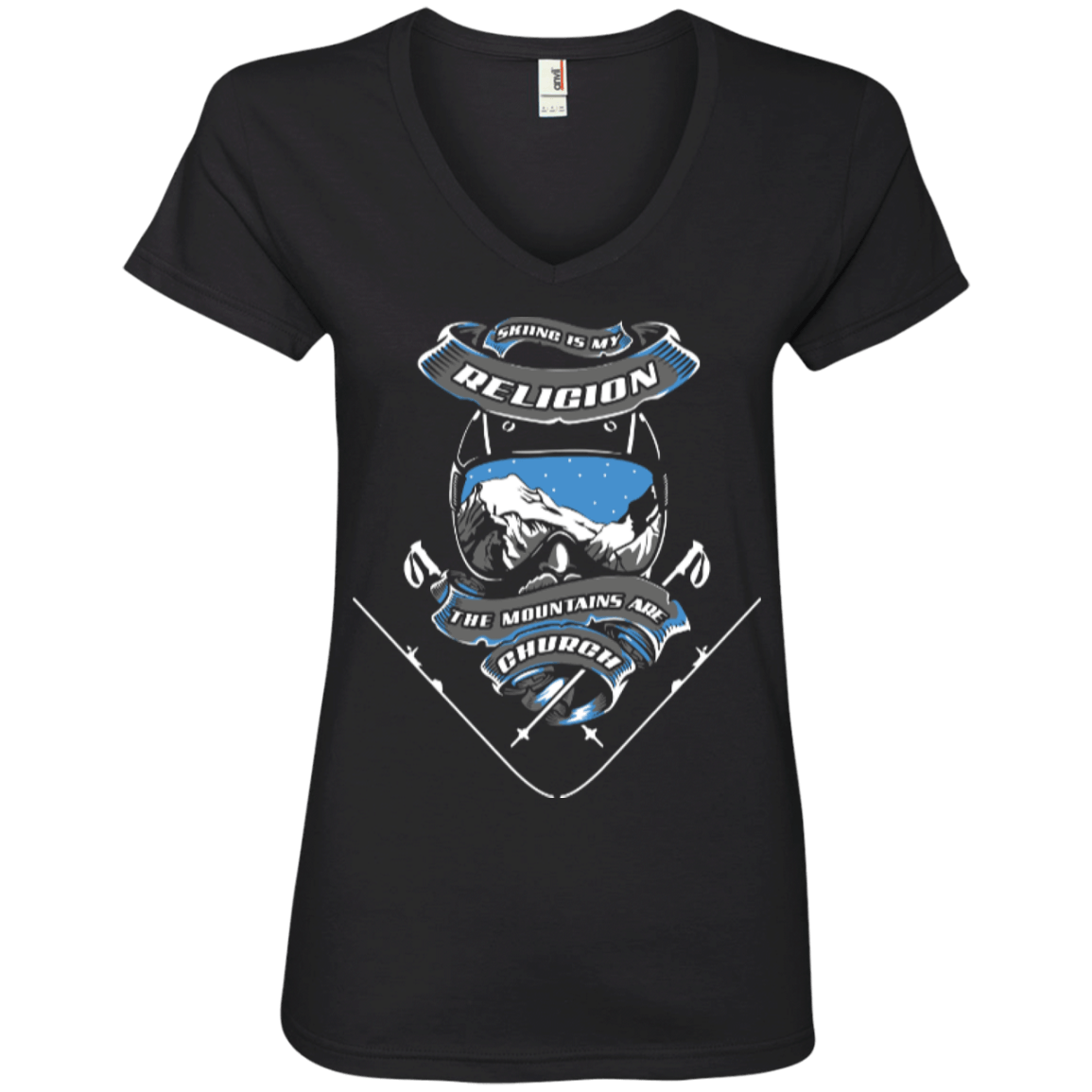 Skiing Is My Religion Ladies Tees - Powderaddicts