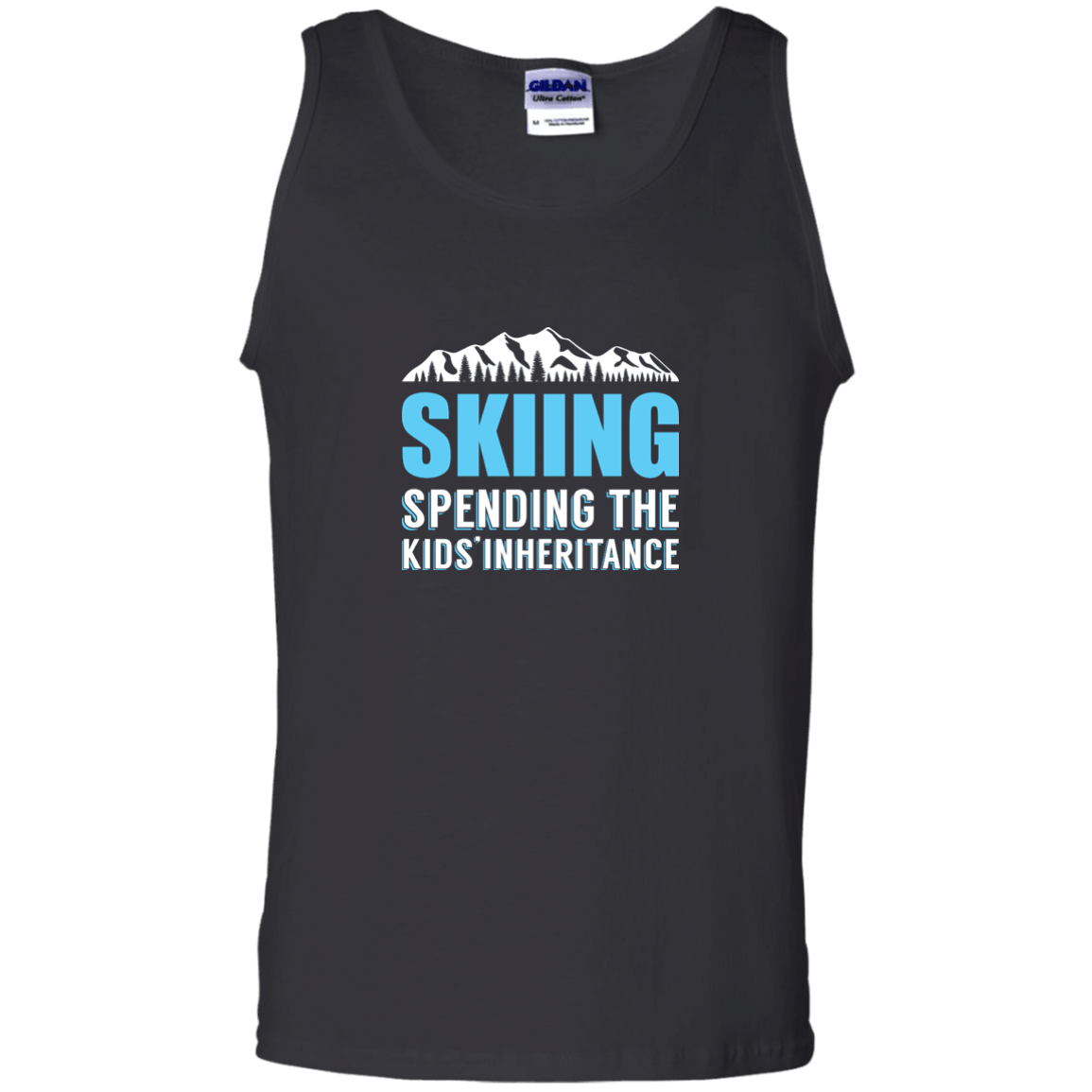 Skiing Spending The Kids Inheritance Tank Tops - Powderaddicts