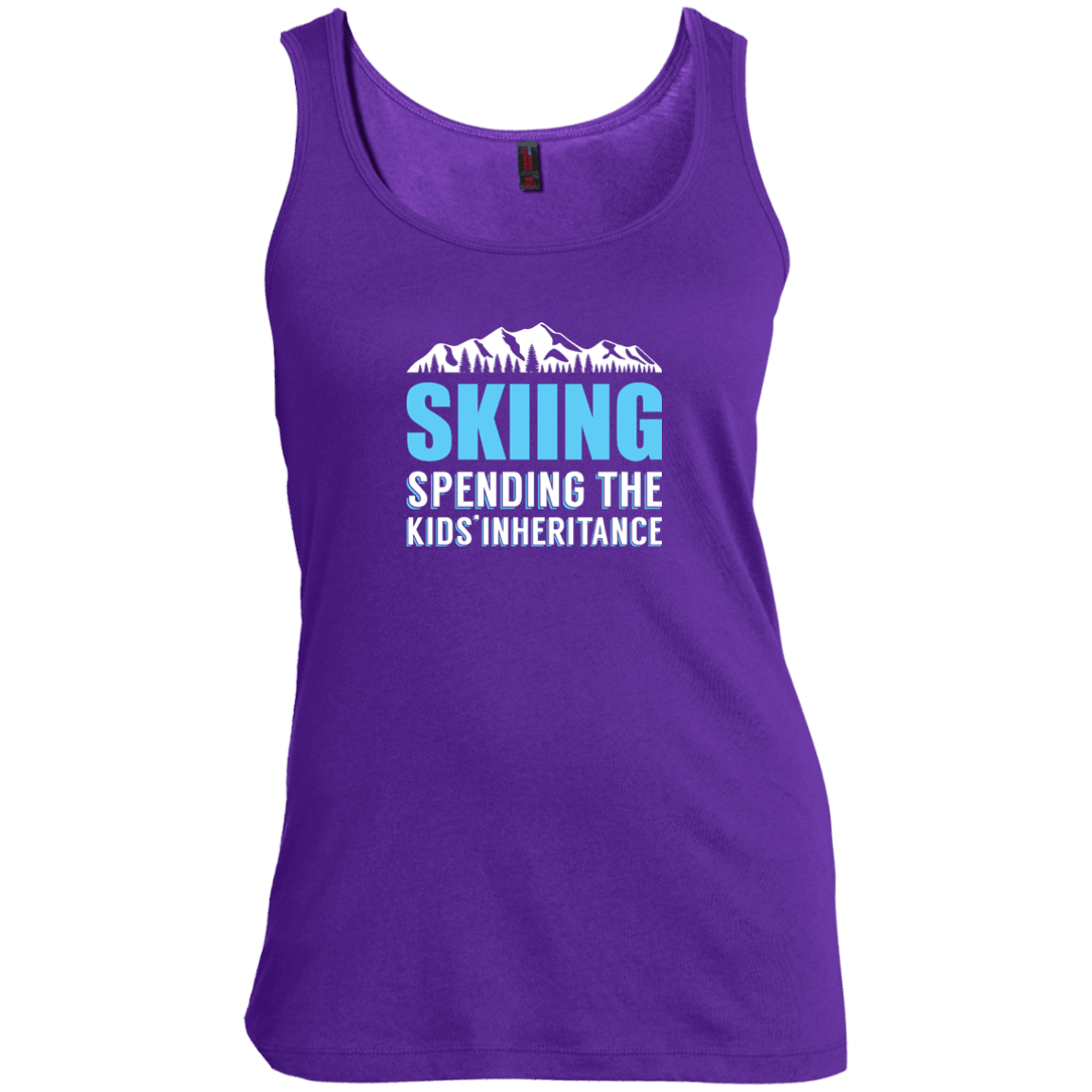 Skiing Spending The Kids Inheritance Tank Tops - Powderaddicts