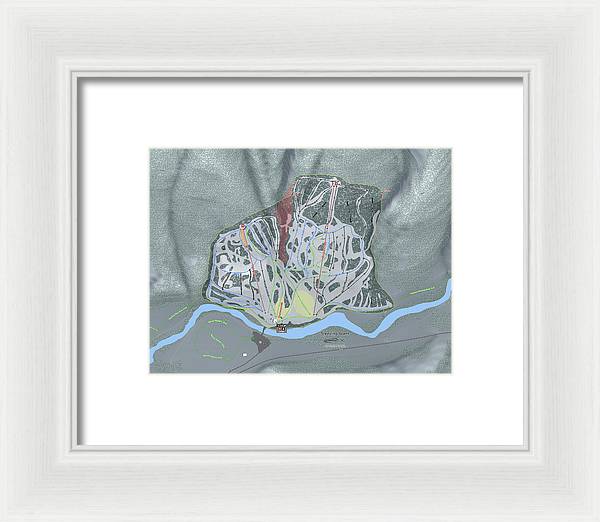 Sleeping Giant Ski Trail Map - Framed Print - Powderaddicts