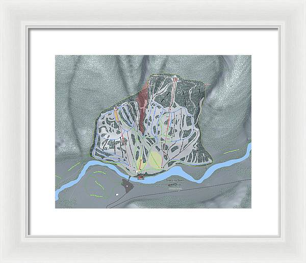 Sleeping Giant Ski Trail Map - Framed Print - Powderaddicts