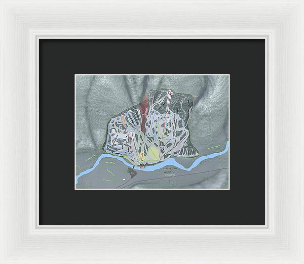 Sleeping Giant Ski Trail Map - Framed Print - Powderaddicts