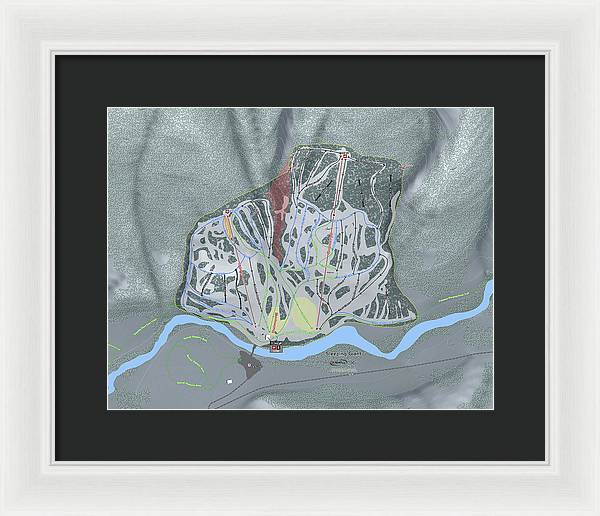 Sleeping Giant Ski Trail Map - Framed Print - Powderaddicts