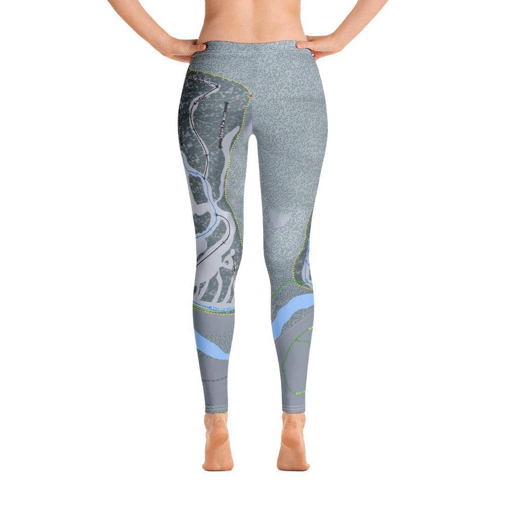 Sleeping Giant, Wyoming Ski Trail Map Women's Base Layer Bottom - Powderaddicts