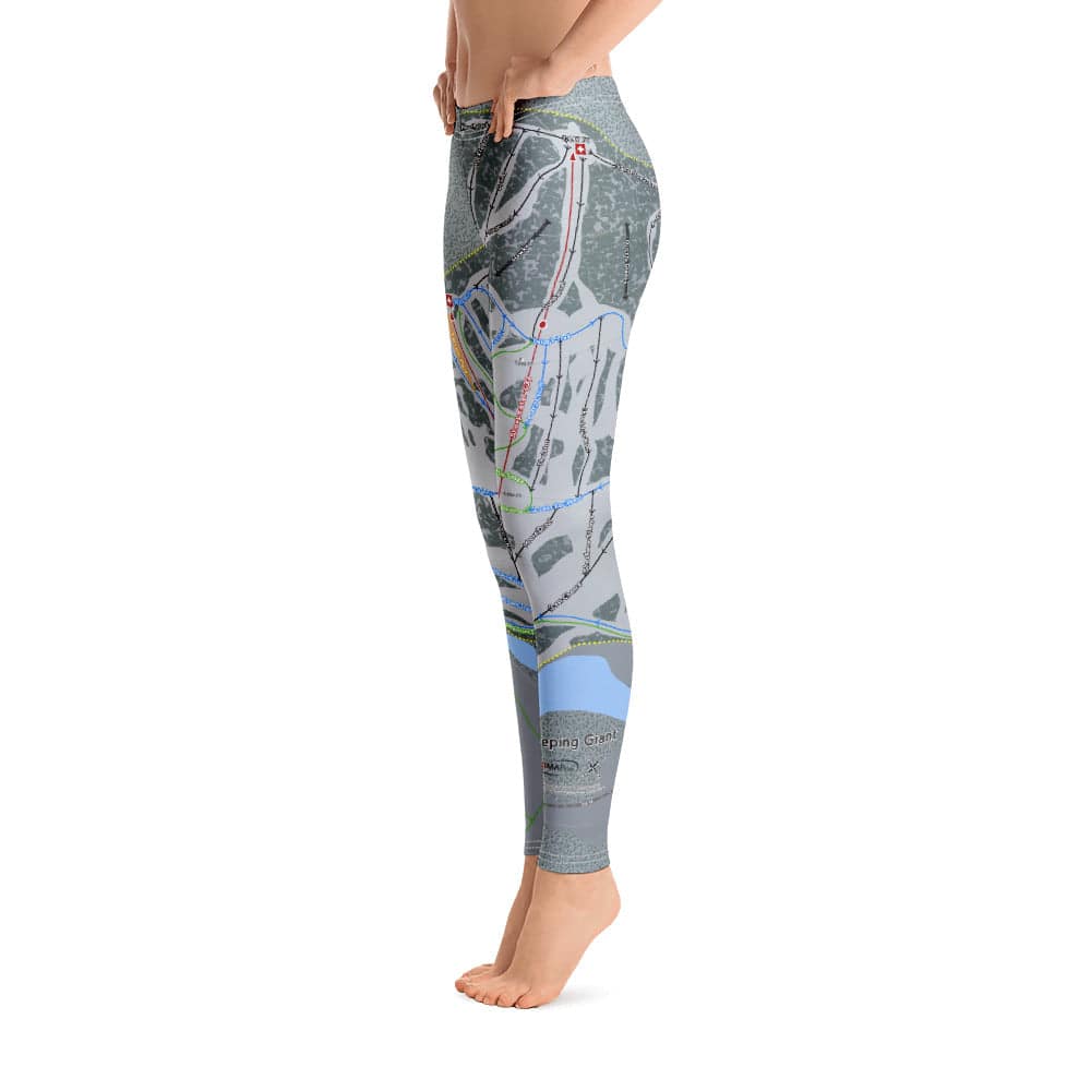 Sleeping Giant, Wyoming Ski Trail Map Women's Base Layer Bottom - Powderaddicts