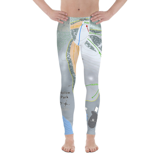 Sleepy Hollow Sports Park, Iowa Ski Trail Map Men's Base Layer Bottom - Powderaddicts