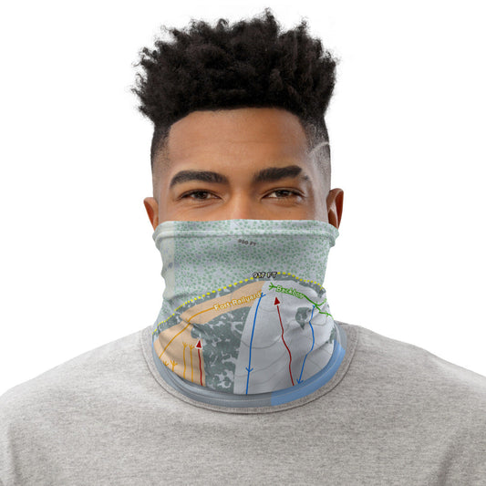Sleepy Hollow Sports Park, Iowa Ski Trail Map Printed Neck Gaiter - Powderaddicts