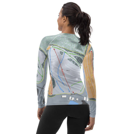 Sleepy Hollow Sports Park, Iowa Ski Trail Map Women's Base Layer Top - Powderaddicts