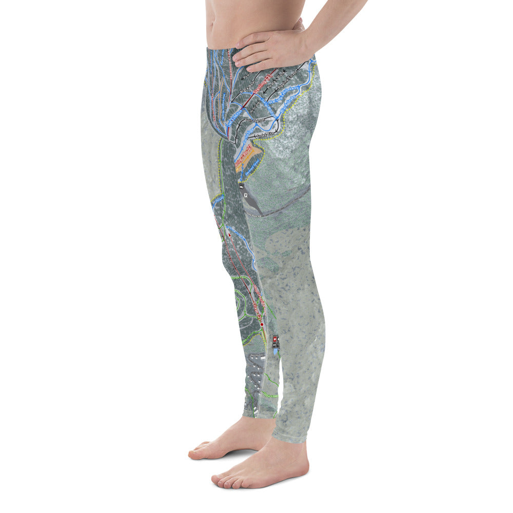 Smugglers Notch, Vermont Ski Trail Map Men's Base Layer Bottom - Powderaddicts