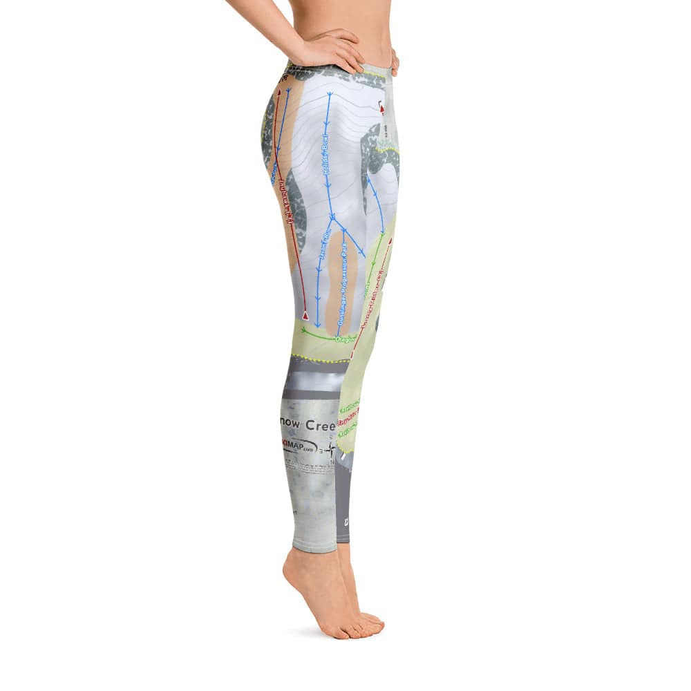 Snow Creek, Missouri Ski Trail Map Women's Base Layer Bottom - Powderaddicts