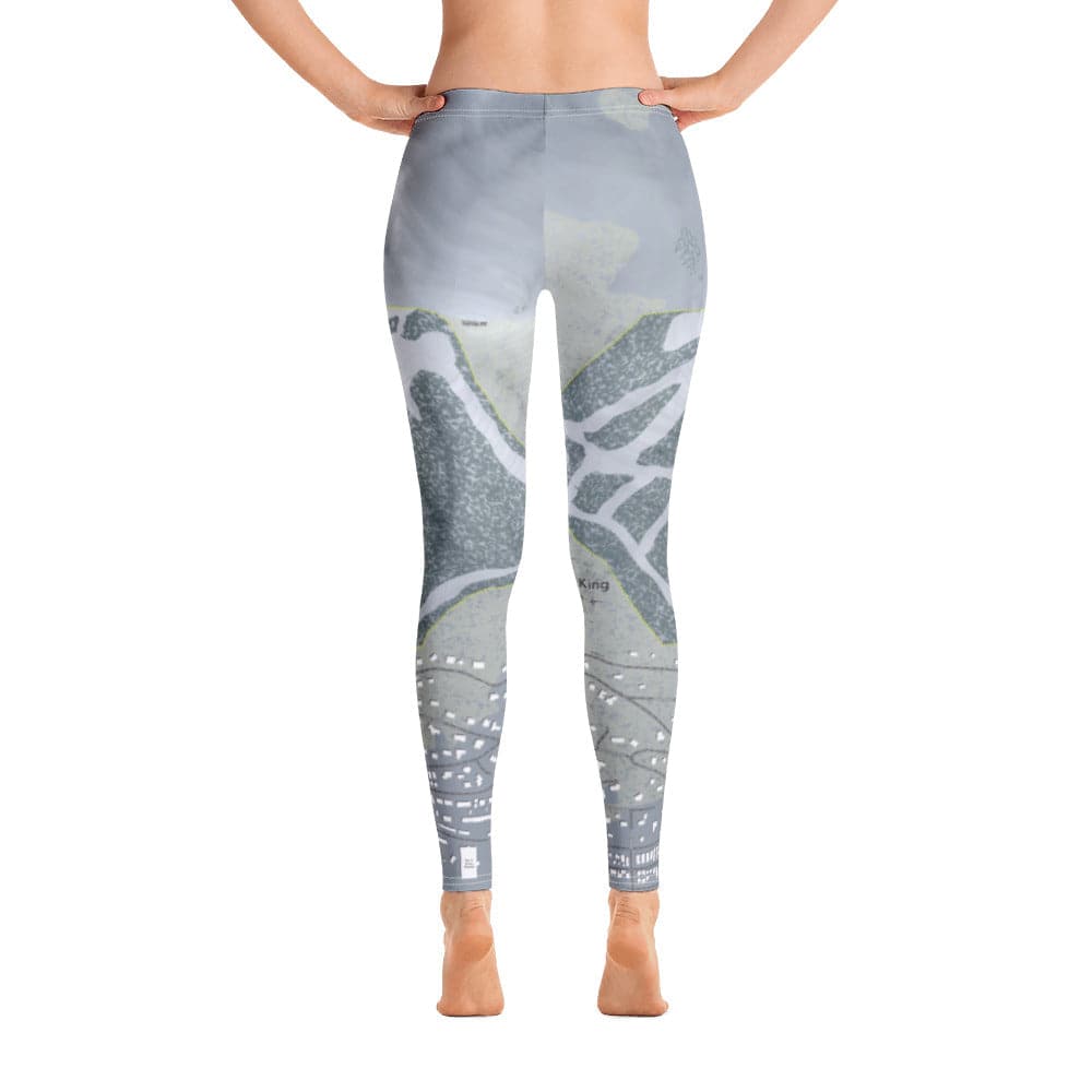 Snow King, Wyoming Ski Trail Map Women's Base Layer Bottom - Powderaddicts