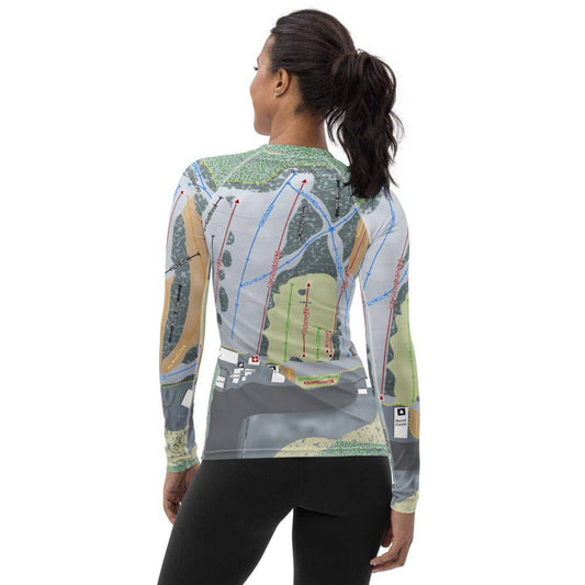 Snow Trails, Ohio Ski Trail Map Women's Base Layer Top - Powderaddicts