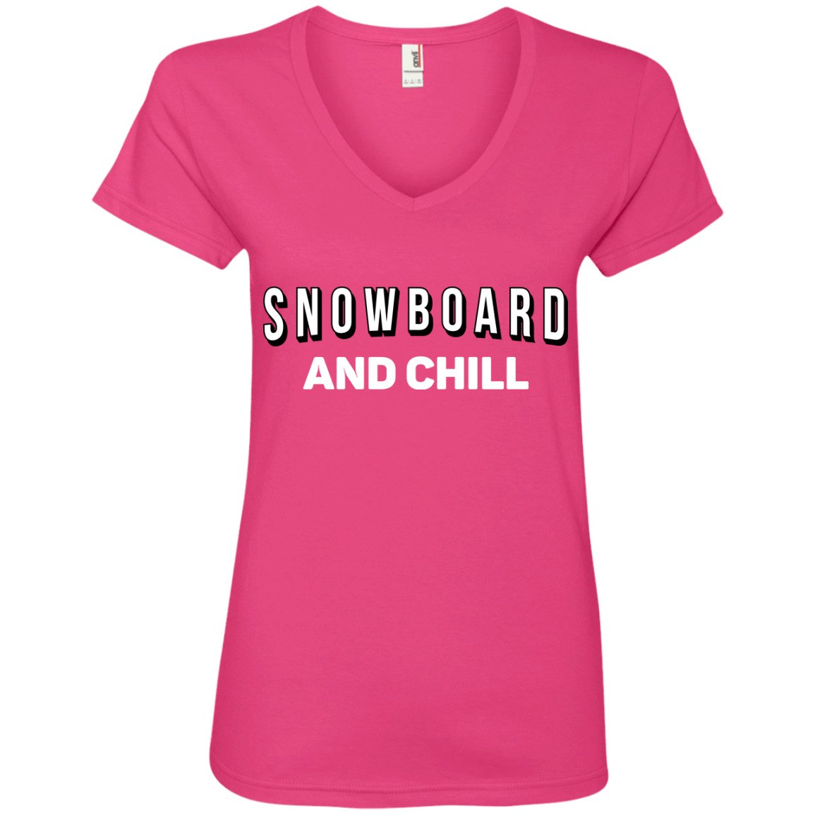 Snowboard and Chill Ladies Tees and V-Neck - Powderaddicts