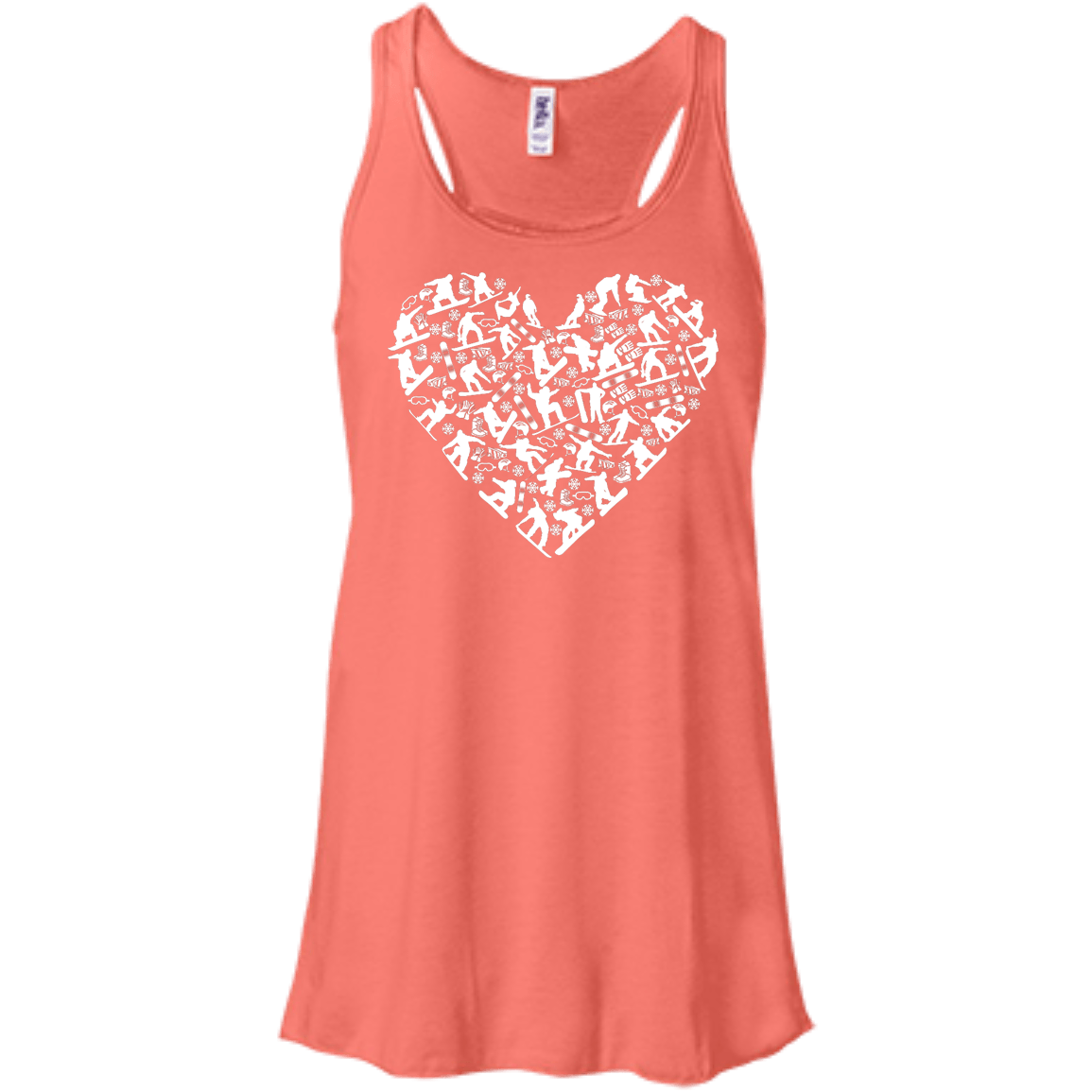 Snowboard Heart Tank Tops - Powderaddicts