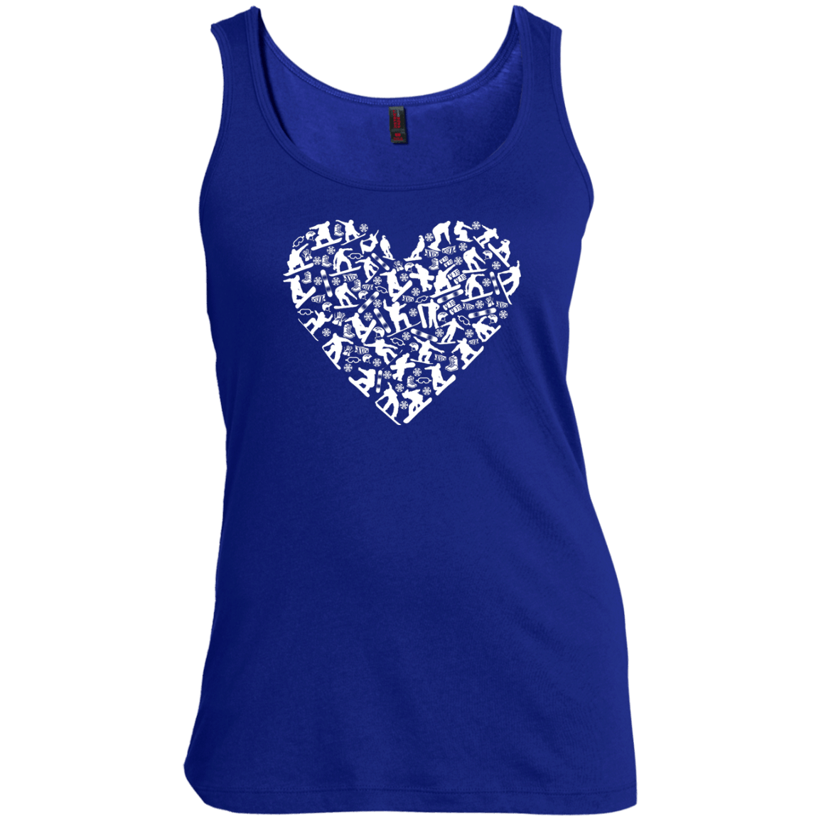 Snowboard Heart Tank Tops - Powderaddicts