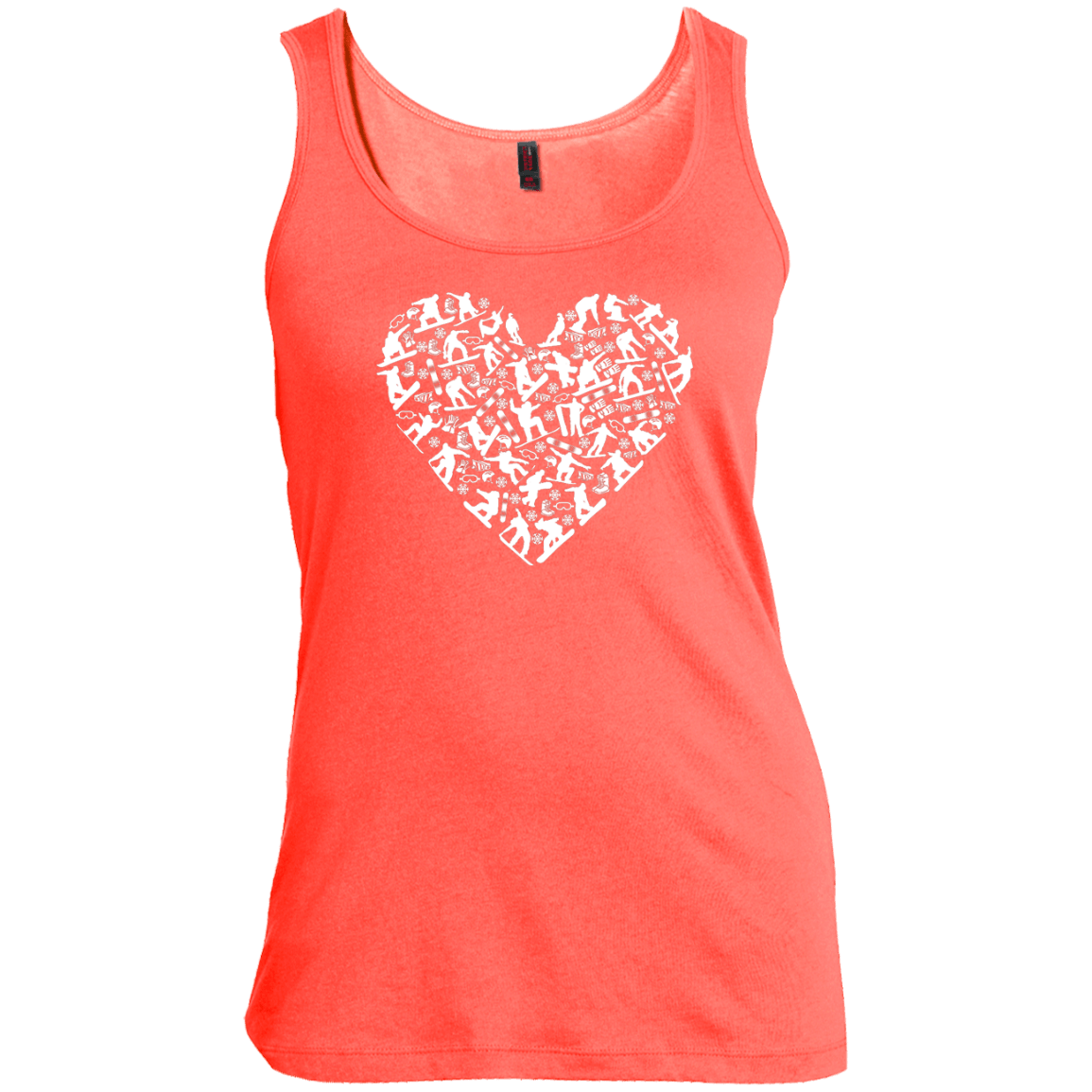 Snowboard Heart Tank Tops - Powderaddicts