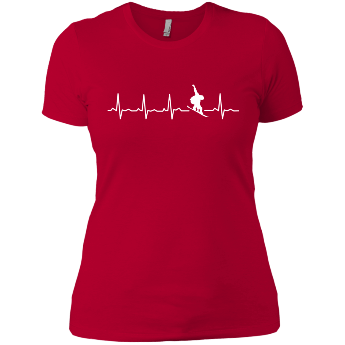 Snowboard Heartbeat Ladies Tees - Powderaddicts