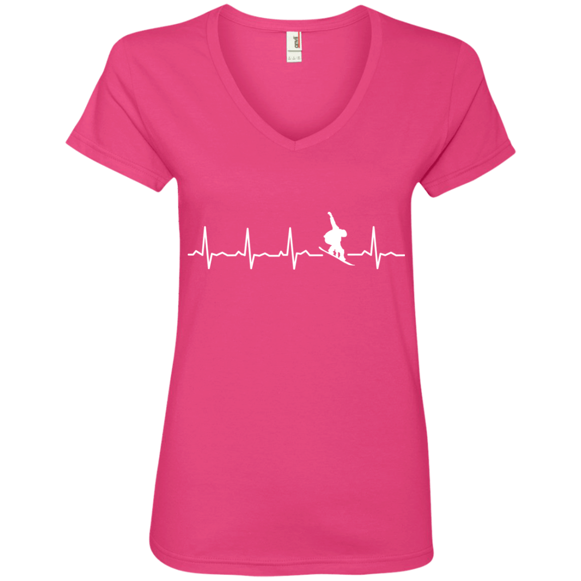 Snowboard Heartbeat Ladies Tees - Powderaddicts
