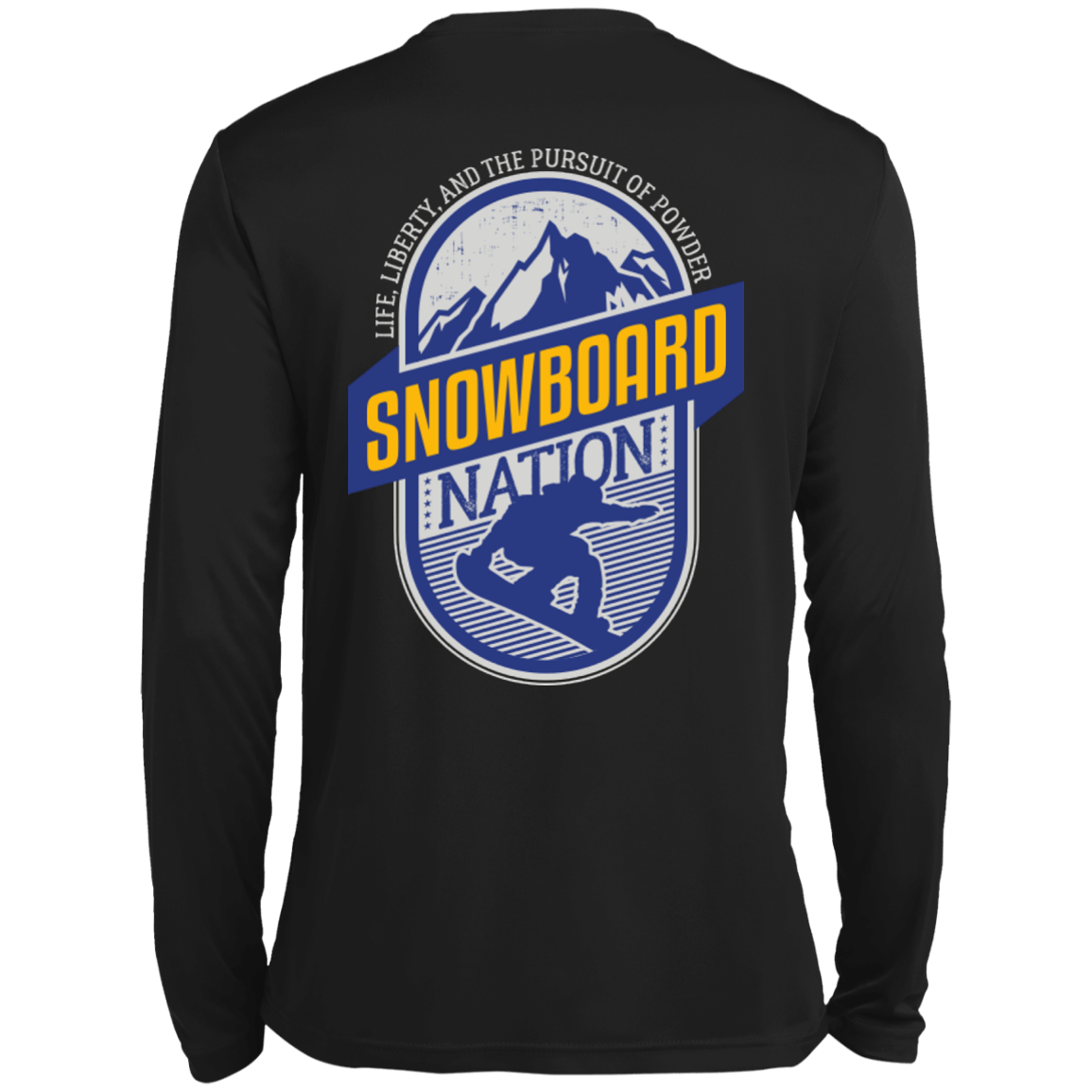 Snowboard Nation (Blue) Long Sleeves - Powderaddicts