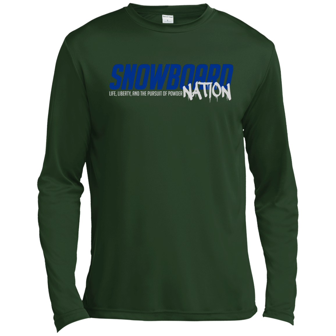 Snowboard Nation (Blue) Long Sleeves - Powderaddicts
