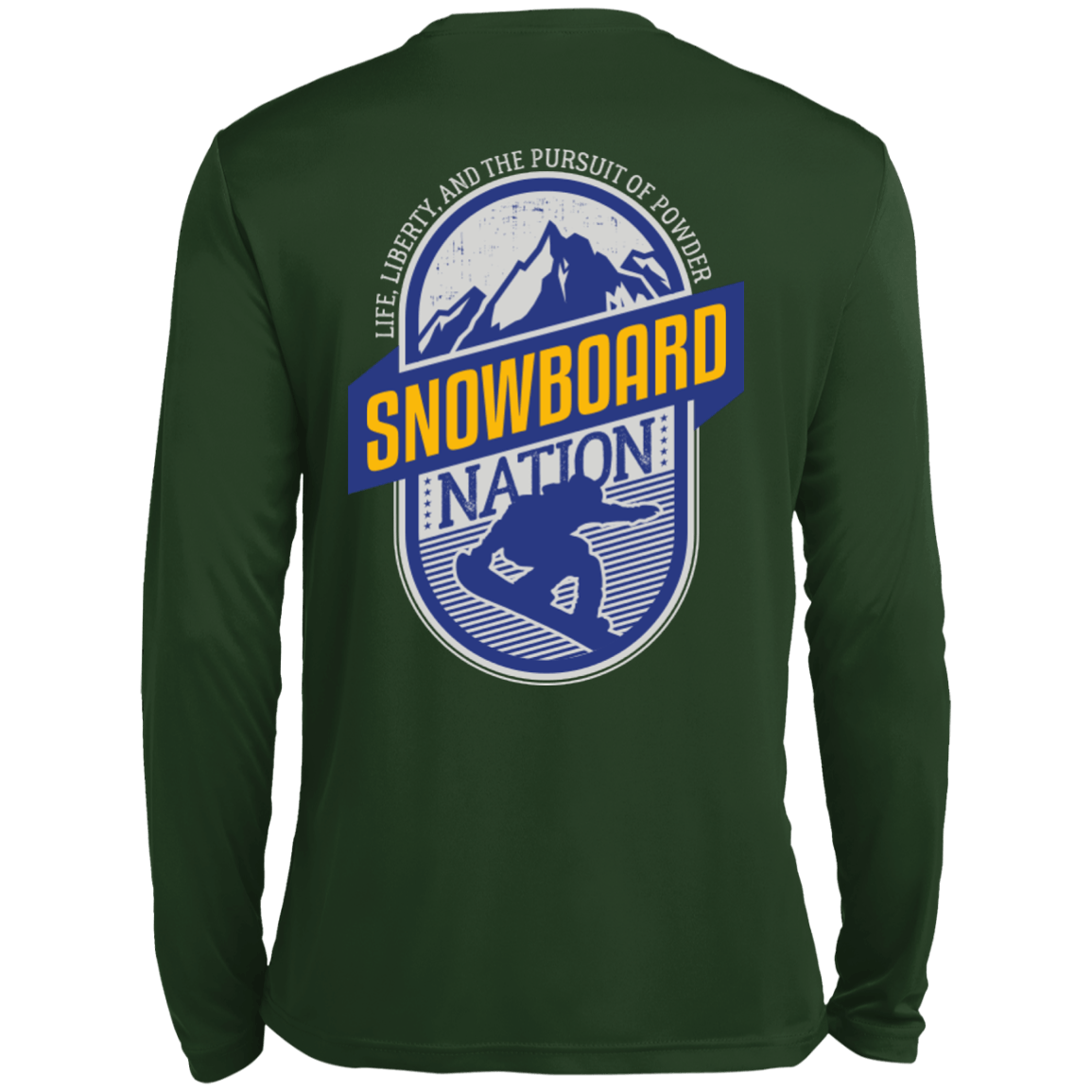 Snowboard Nation (Blue) Long Sleeves - Powderaddicts