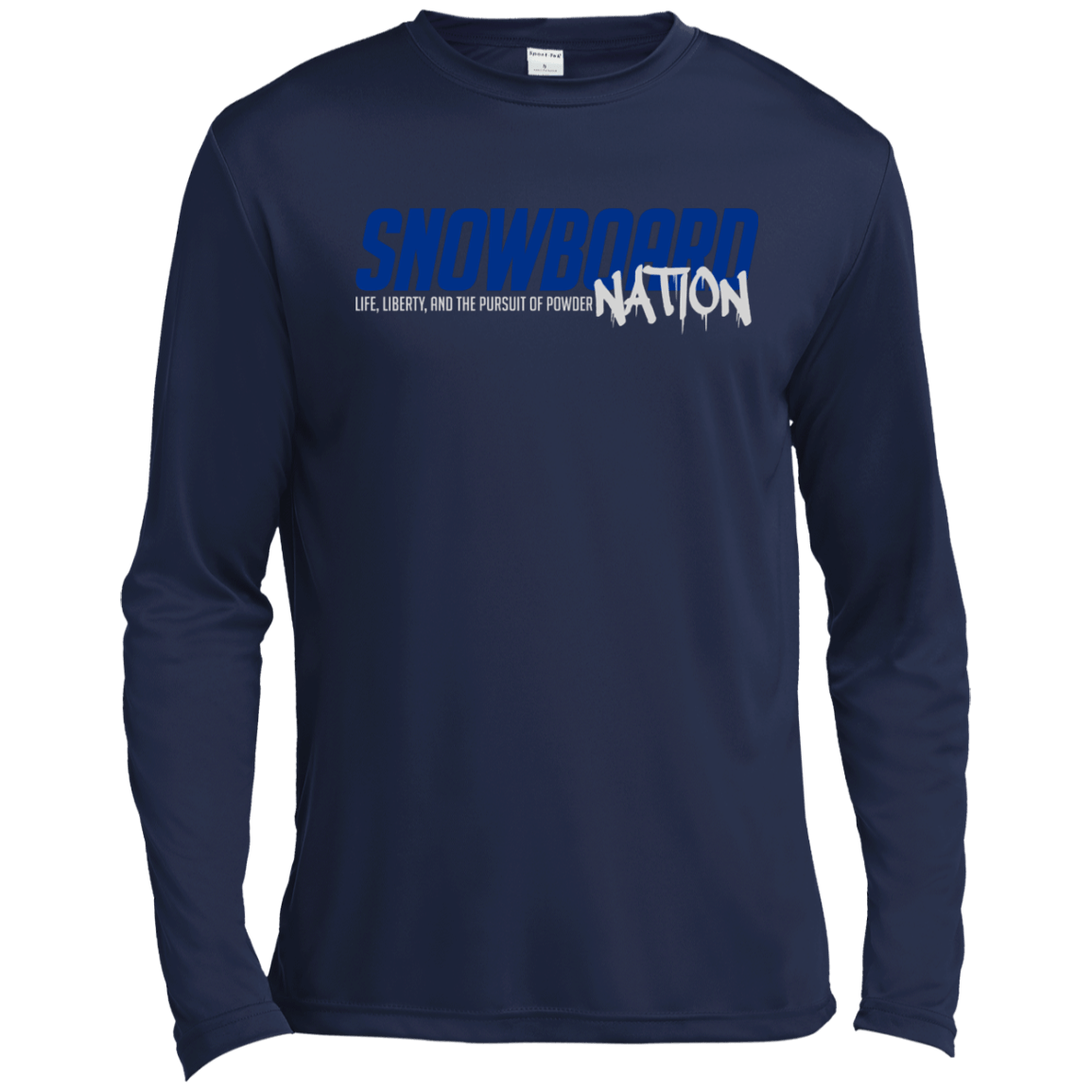 Snowboard Nation (Blue) Long Sleeves - Powderaddicts