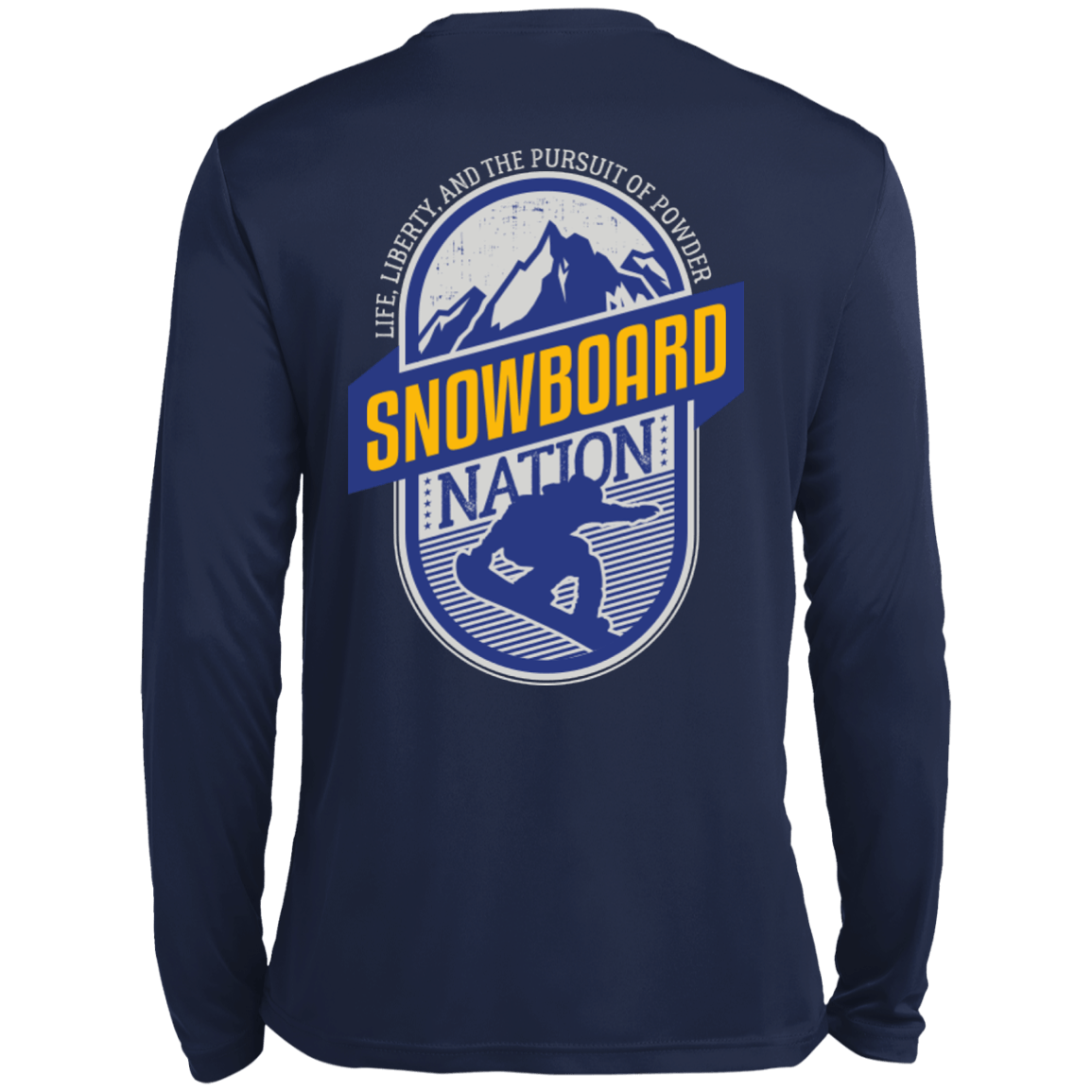 Snowboard Nation (Blue) Long Sleeves - Powderaddicts