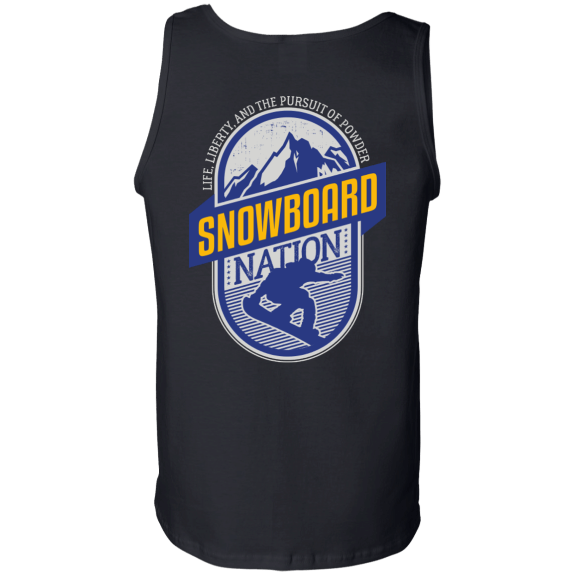 Snowboard Nation (Blue) Tank Tops - Powderaddicts